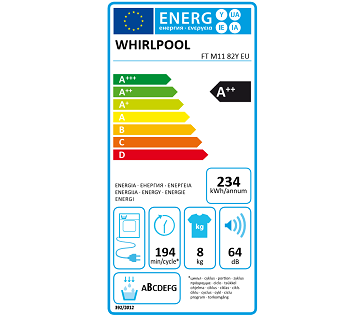 Whirlpool FT M1182YEU nízká spotřeba energie